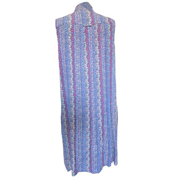 L.L. Bean Blue and Purple Sleeveless Midi Dress - Picture 6 of 10